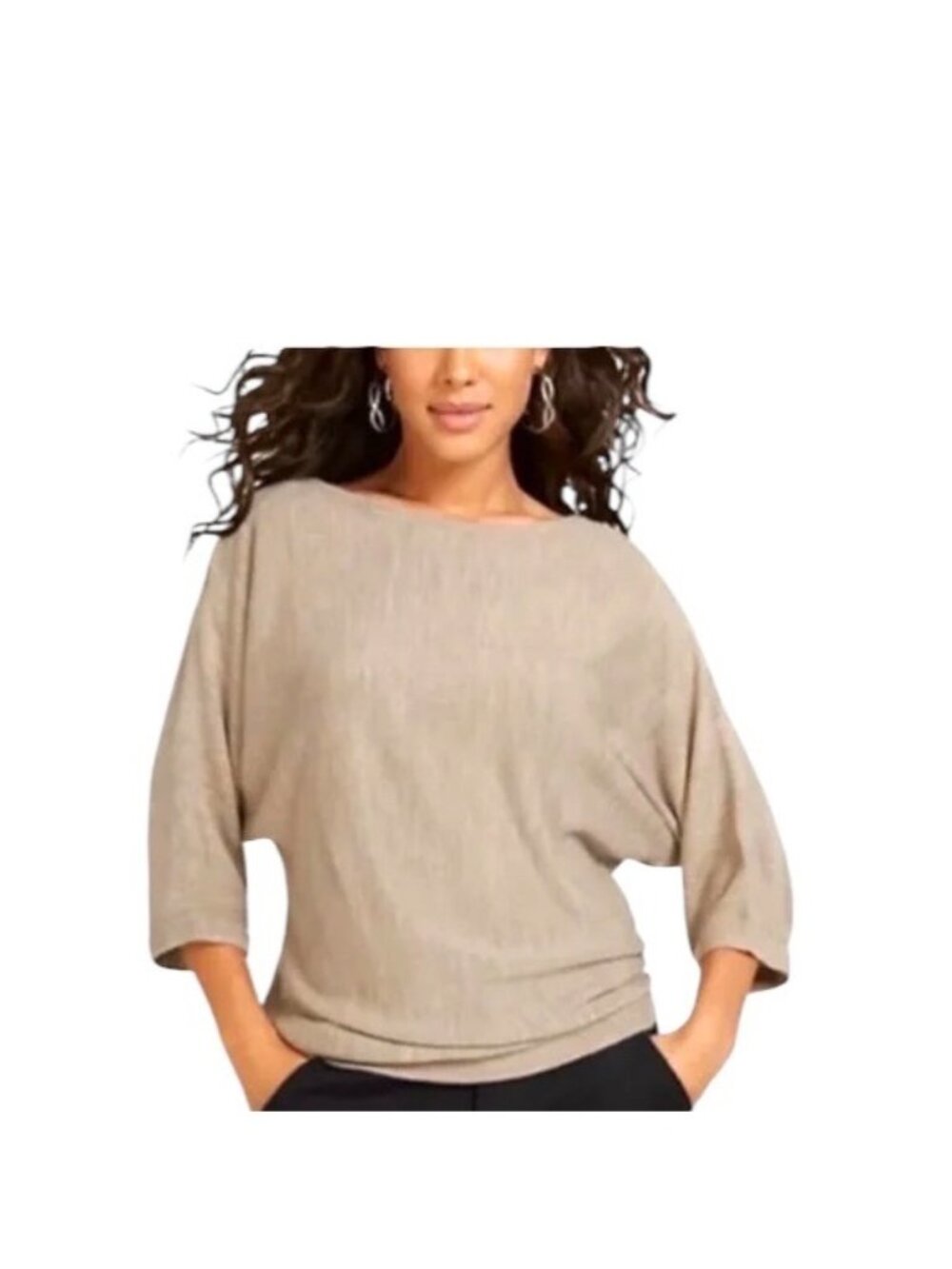 Soho by New York & Company Doleman Sweater Beige Size XL Neutral Coastal Beach